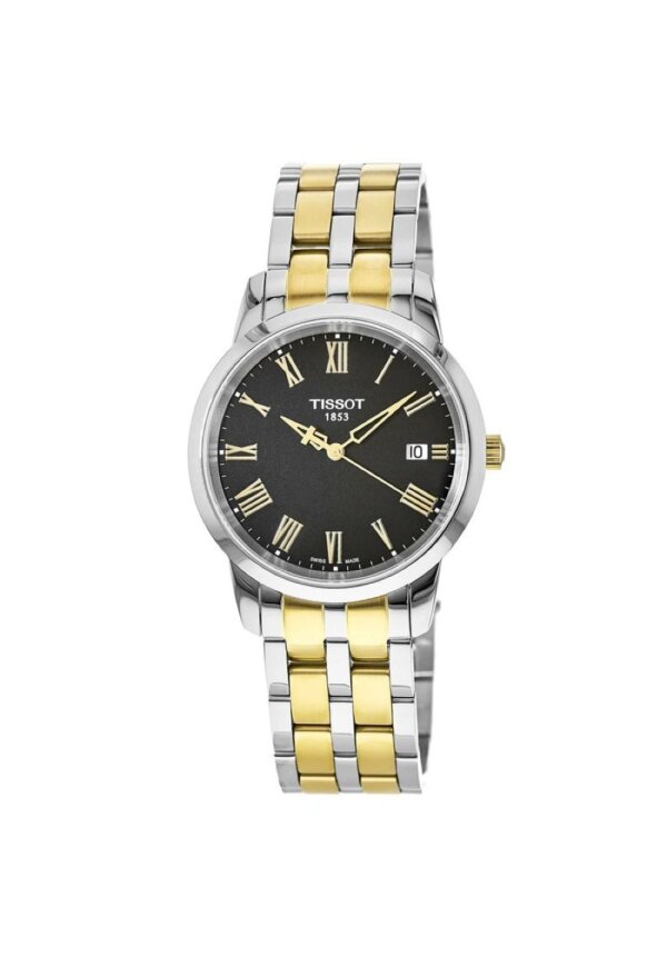 Tissot Classic Dream Herrenuhr silber gold schwarz Edelstahl