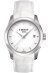 Tissot Couturier T-Lady Damenuhr silber weiß Lederarmband