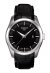 Tissot Couturier Herrenuhr silber schwarz Lederarmband