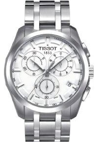 Tissot Couturier Herrenuhr Chronograph silber Edelstahl
