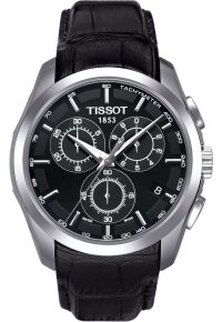 Tissot Couturier Herrenuhr Chronograph silber schwarz...