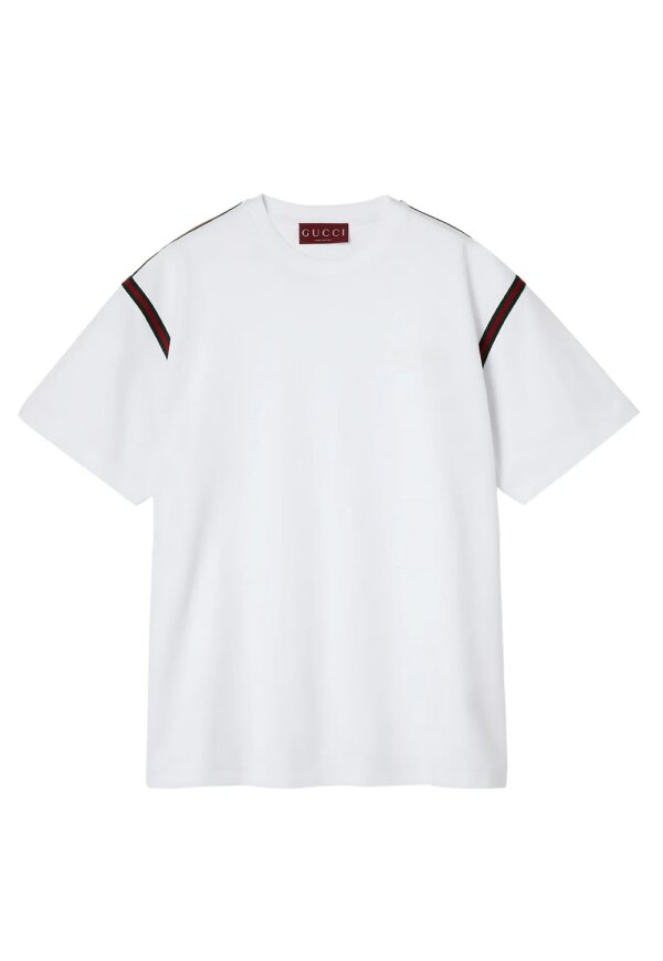 Gucci Baumwoll JerseyT-Shirt mit Bestickungen