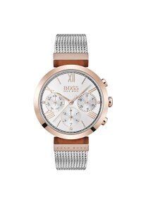 Hugo Boss Damenuhr Edelstahl silber roségold