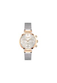 Hugo Boss Damenuhr Chronograph Edelstahl silber gold
