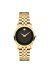 Movado Museum Damenuhr gold schwarz Edelstahl