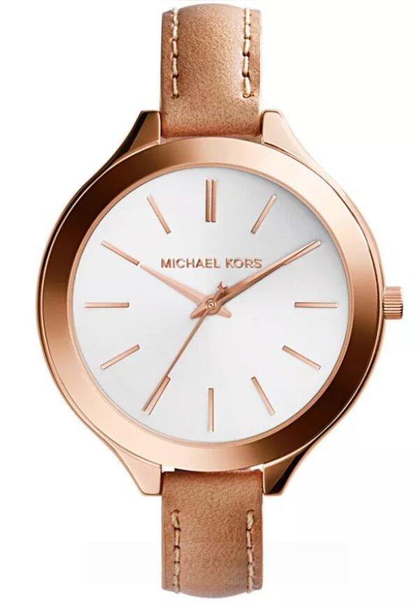 Michael Kors Slim Runway Lady Damenuhr roségold braun