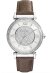 Michael Kors Caitlin Lady Damenuhr silber braun Lederarmband