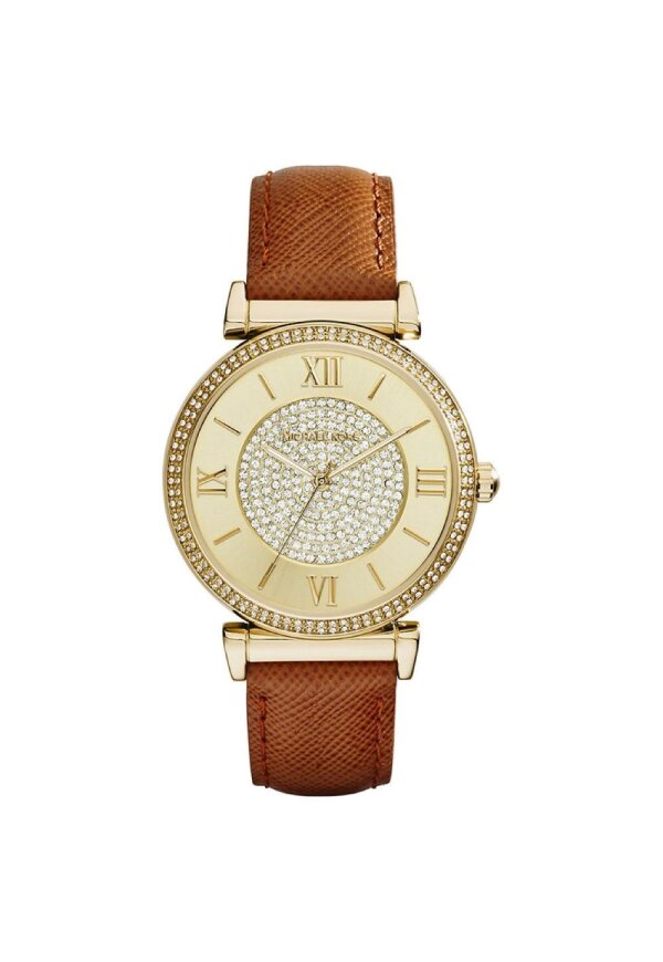 Michael Kors Catlin Lady Damenuhr gold braun MK2375