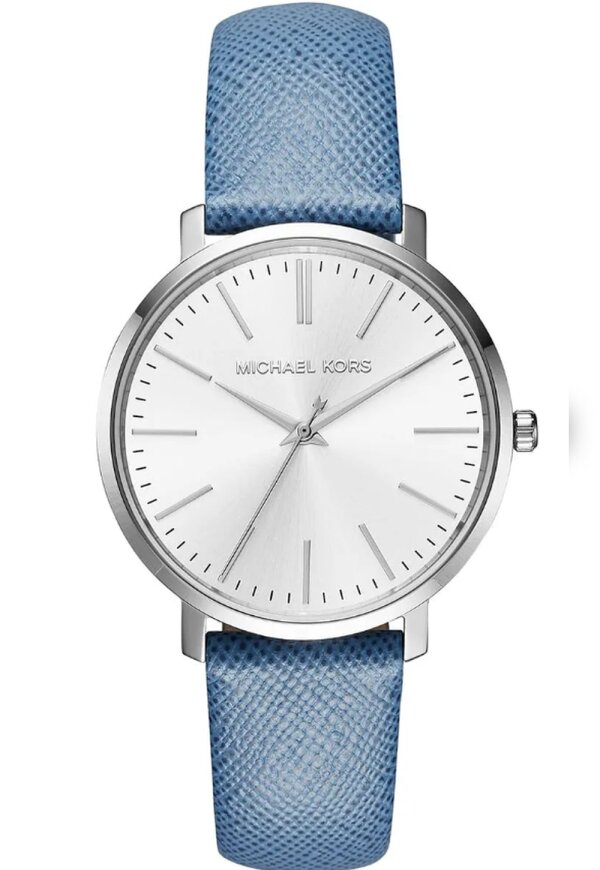 Michael Kors Jaryn Lady Damenuhr silber blau MK2495