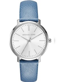 Michael Kors Jaryn Lady Damenuhr silber hellblau