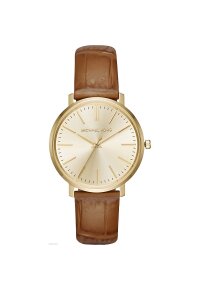 Michael Kors Jaryn Lady Damenuhr gold braun Lederarmband