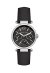 Michael Kors Damenuhr silber schwarz Lederarmband