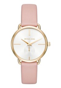 Michael Kors Portia Lady Damenuhr gold rosa Lederarmband