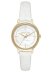 Michael Kors Cinthia Lady Damenuhr gold weiß Lederarmband