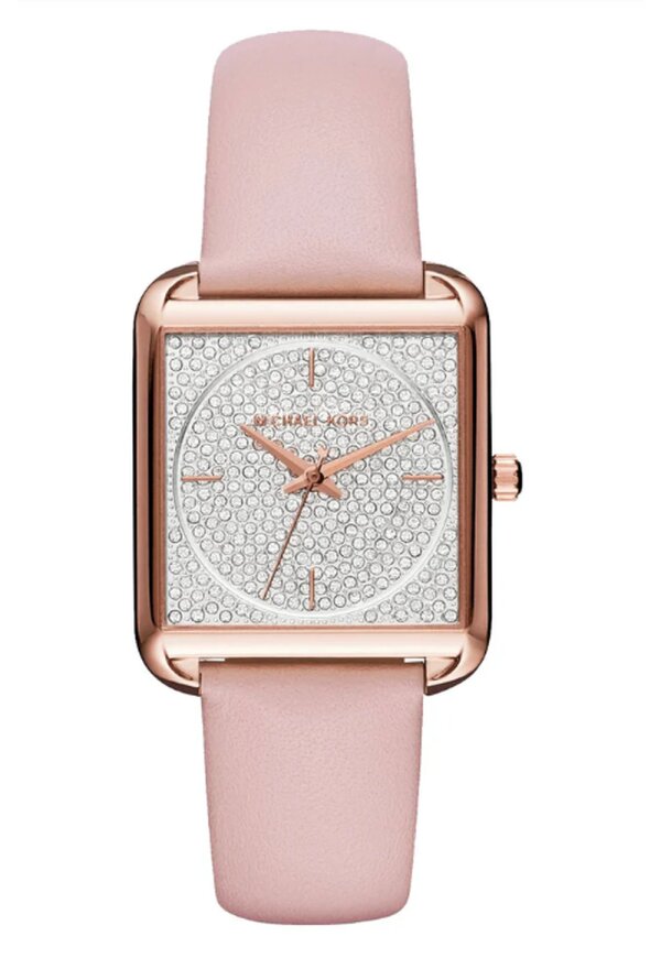 Michael Kors Lady Damenuhr roségold rosa Lederarmband
