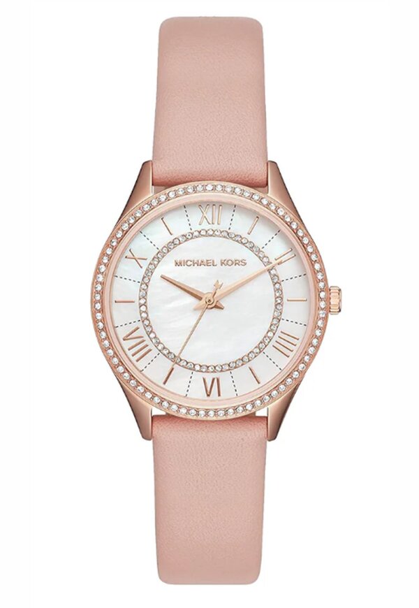 Michael Kors Lauryn Lady Damenuhr roségold rosa Lederarmband
