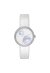 Michael Kors Courtney Lady Damenuhr silber weiß Lederarmband