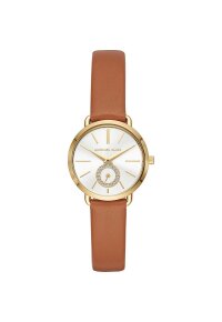Michael Kors Portia Lady Damenuhr gold braun Lederarmband