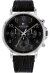Tommy Hilfiger Daniel Armbanduhr silber schwarz Lederarmband