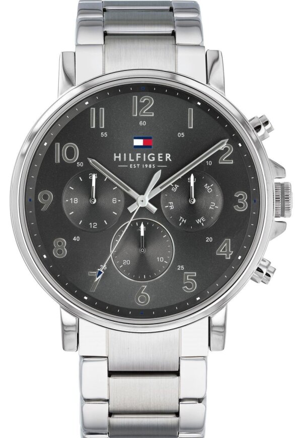 Tommy Hilfiger Daniel Armbanduhr silber schwarz Edelstahl