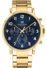 Tommy Hilfiger Daniel Armbanduhr gold blau Edelstahl
