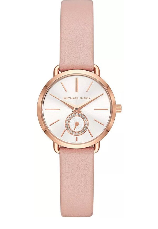 Michael Kors Portia Lady Damenuhr roségold rosa Lederarmband