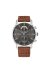 Tommy Hilfiger Kane Armbanduhr silber braun Lederarmband