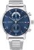 Tommy Hilfiger Kane Armbanduhr silber blau Edelstahl