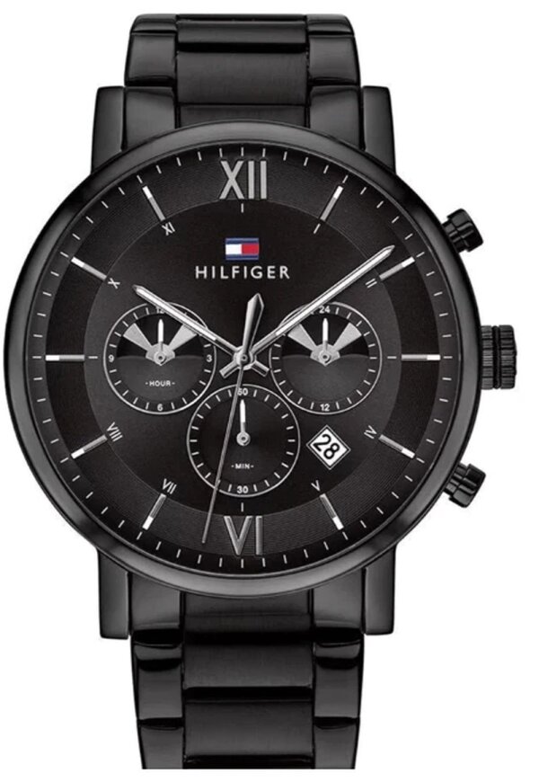 Tommy Hilfiger Evan Armbanduhr schwarz Edelstahl