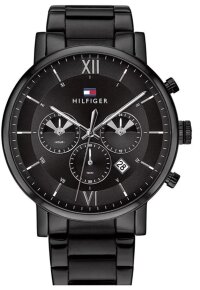 Tommy Hilfiger Evan Armbanduhr schwarz Edelstahl