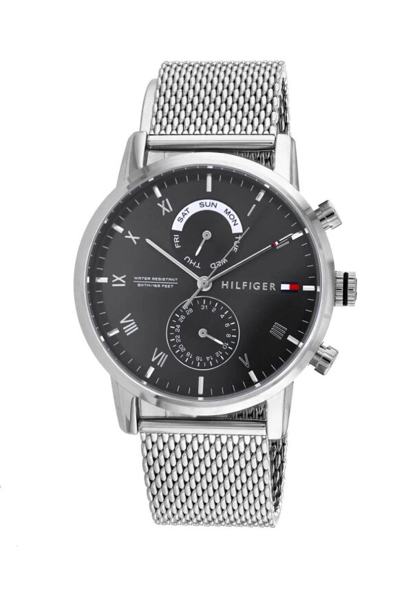 Tommy Hilfiger Kane Armbanduhr silber blau Edelstahl