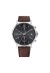 Tommy Hilfiger Daniel Herrrenuhr silber braun Lederarmband