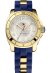 Tommy Hilfiger Damenuhr gold blau Silikonarmband
