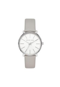 Michael Kors Jaryn Lady Damenuhr silber grau Lederarmband