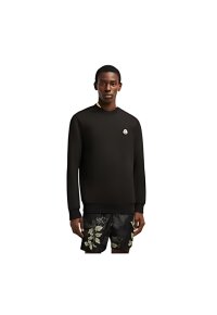 Moncler Logo Patch Cotton Sweatshirt Black
