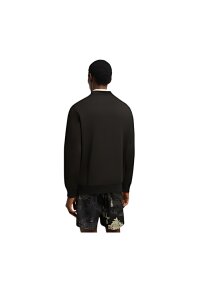 Moncler Logo Patch Cotton Sweatshirt Black