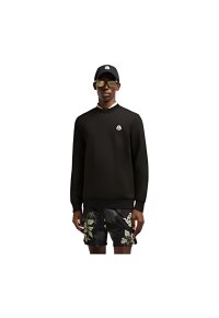 Moncler Logo Patch Cotton Sweatshirt Black