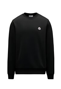Moncler Logo Patch Cotton Sweatshirt Black