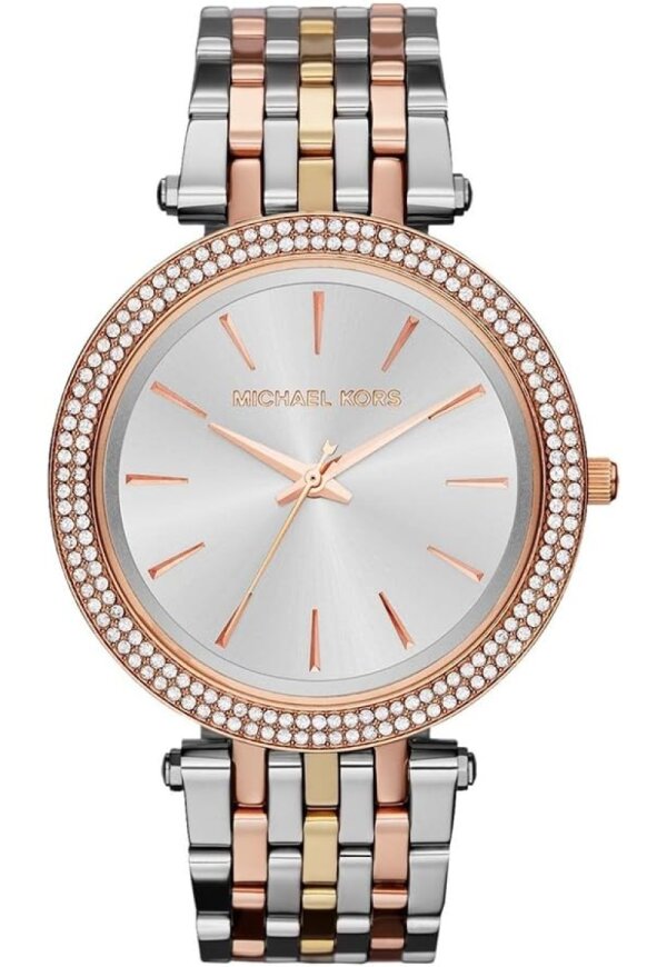 Michael Kors Darci Lady Damenuhr silber roségold Edelstahl