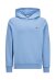 Moncler Logo Patch Cotton Hoodie Light Blue