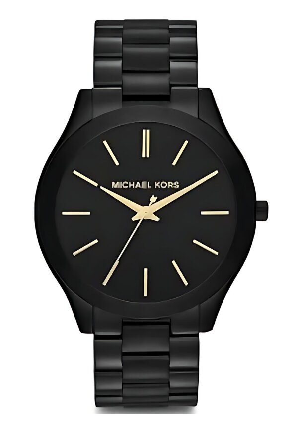 Michael Kors Slim Runway Lady Damenuhr schwarz Edelstahl