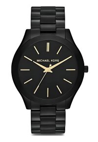 Michael Kors Slim Runway Lady Damenuhr schwarz Edelstahl
