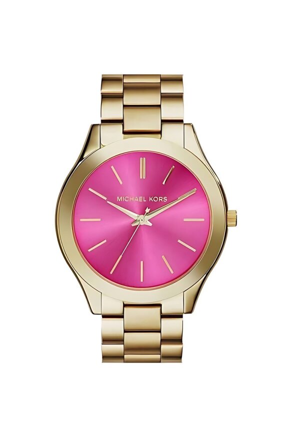 Michael Kors Slim Runway Lady Damenuhr gold pink Edelstahl