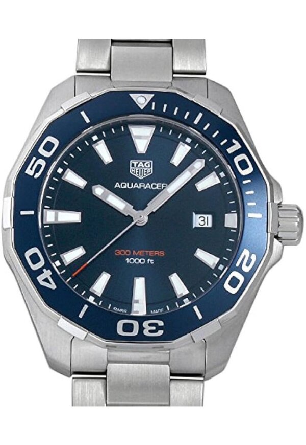 Tag Heuer Aquaracer Herrenuhr silber blau WAY101J.BA0746