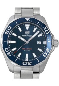 Tag Heuer Aquaracer Herrenuhr silber blau WAY101J.BA0746