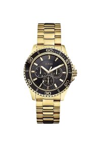 Guess Damenuhr Chronograph gold schwarz