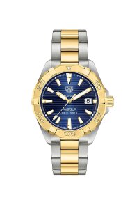 Tag Heuer Aquaracer Herrenuhr silber gold blau...