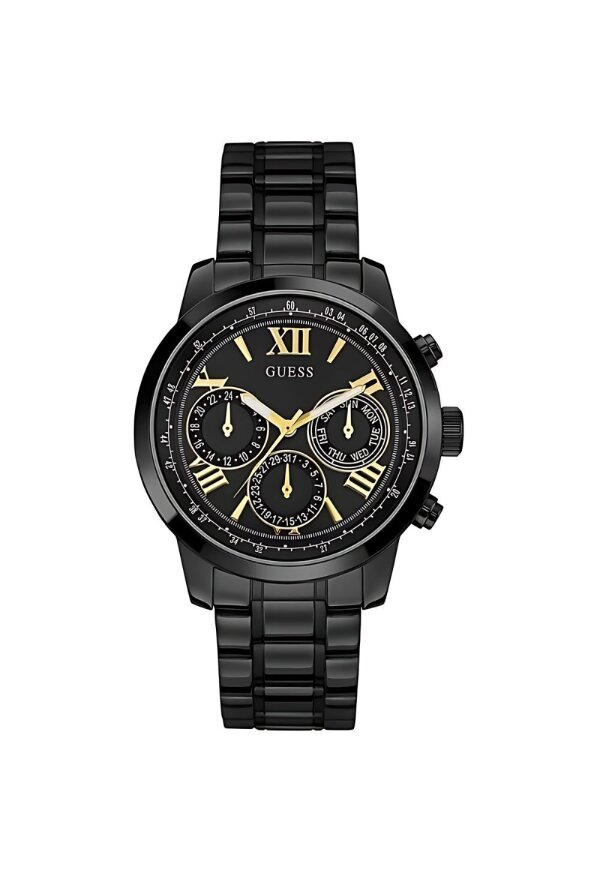 Guess Classic Damenuhr Edelstahl schwarz