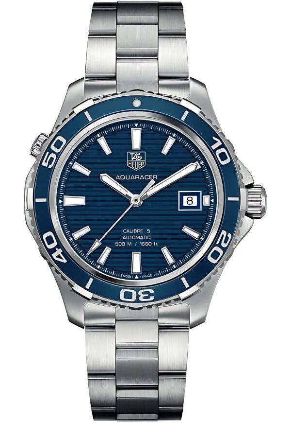 Tag Heuer Aquaracer Herrenuhr silber blau WAK2111.BA0830
