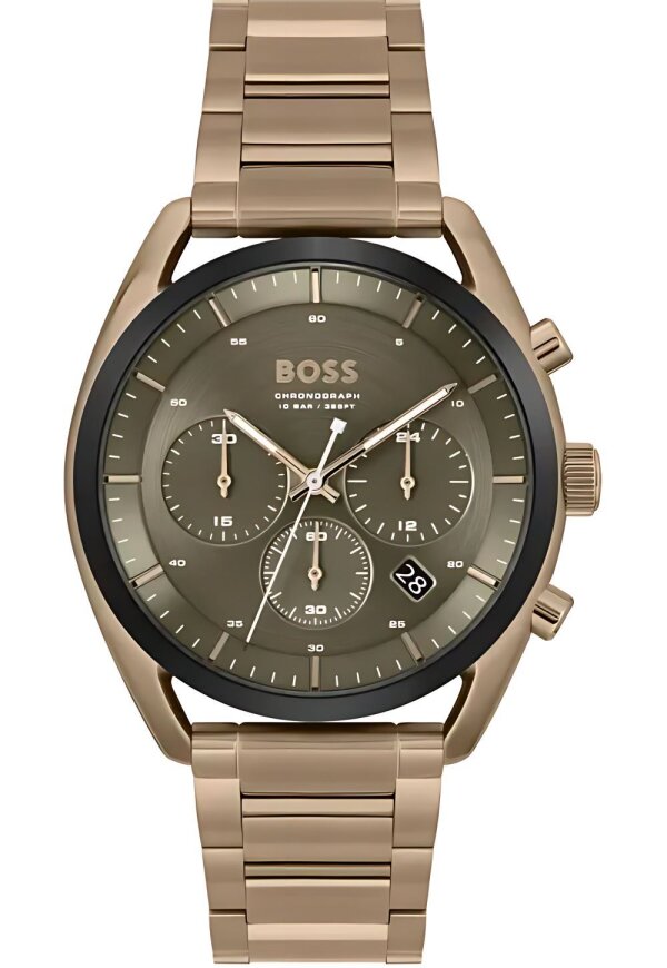Hugo Boss Top Chronograph Gold Edelstahl Grün HB1514094